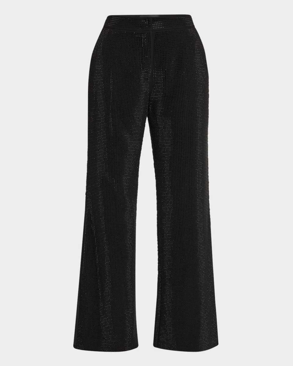 The Briella Rhinestone Ankle Flare Pants
